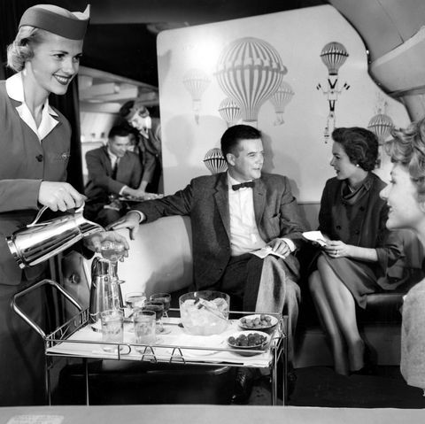 An Bord eine Boeing 707