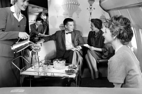 An Bord eine Boeing 707