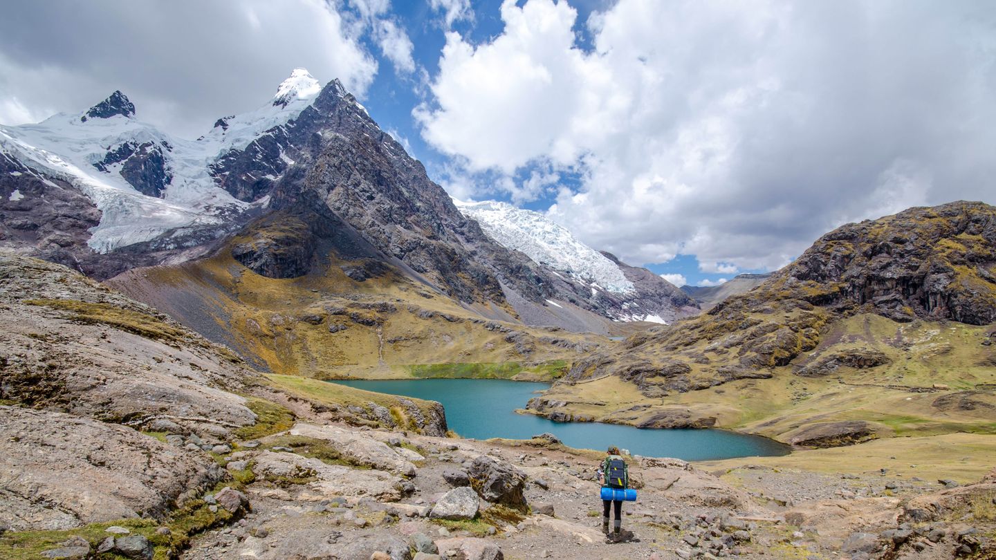 Wanderin am Rainbow Mountain in Peru