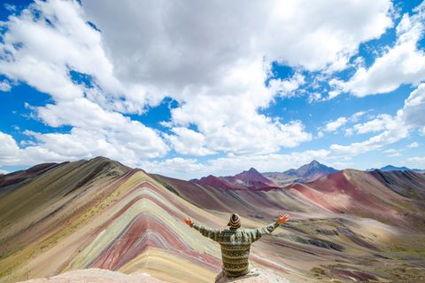 Wanderin am Rainbow Mountain in Peru