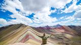 Wanderin am Rainbow Mountain in Peru