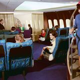 Vordere Kabine einer Boeing 747