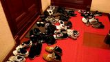 Schuhe im Treppenhaus