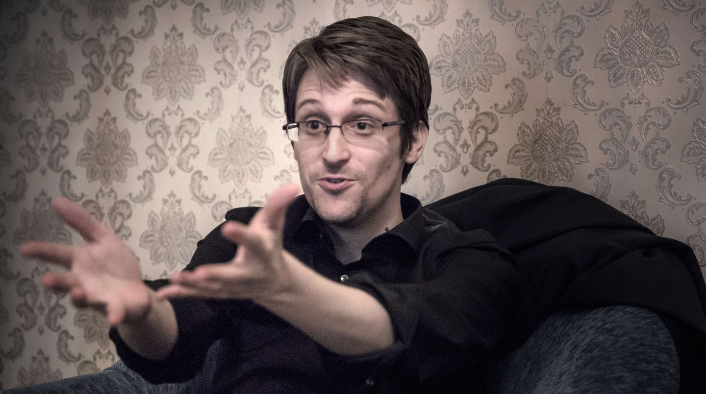 Edward Snowden during an interview in Moscow in October 2015