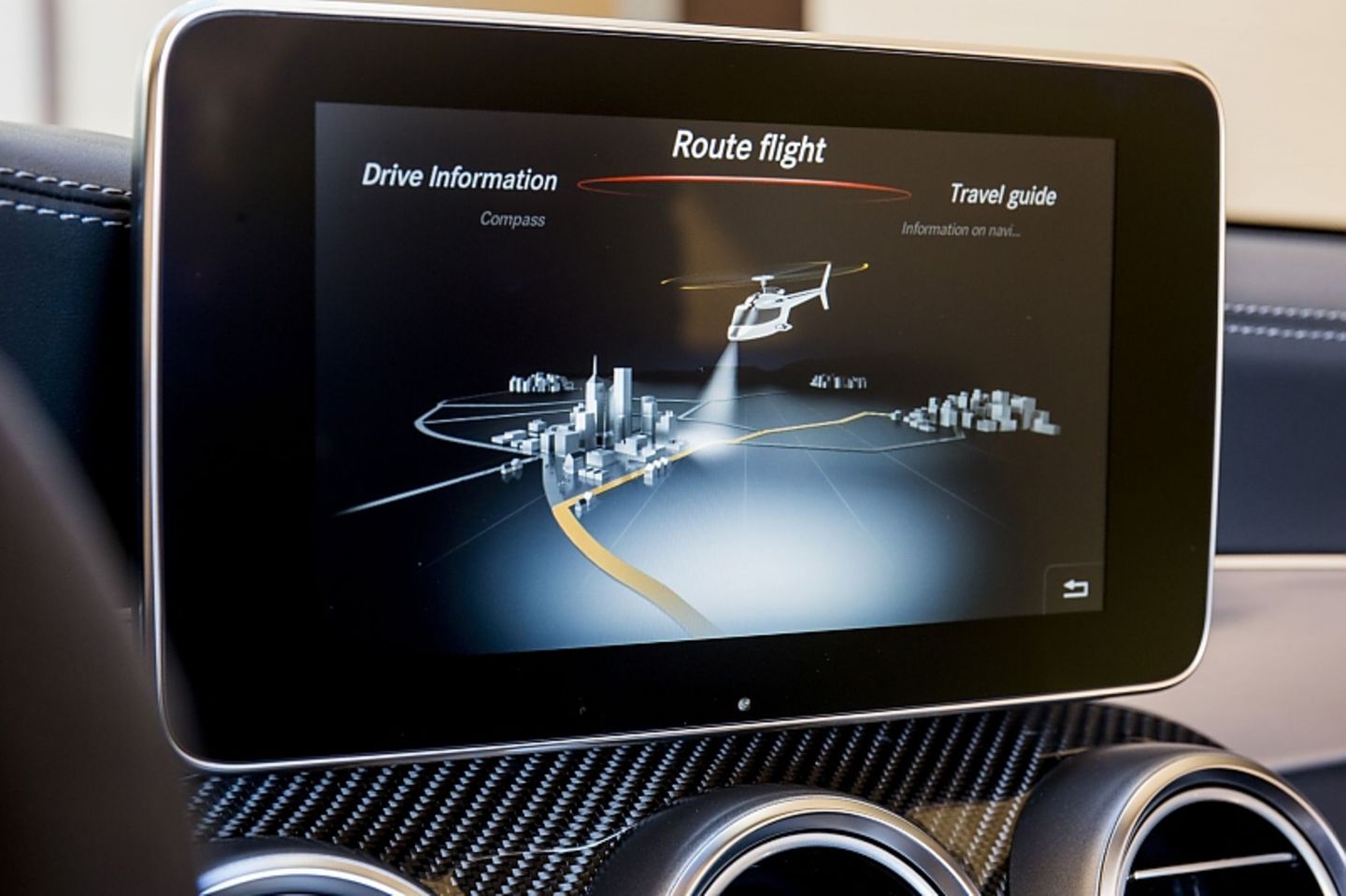 Der typische Mercedes-Tablet-Bildschirm