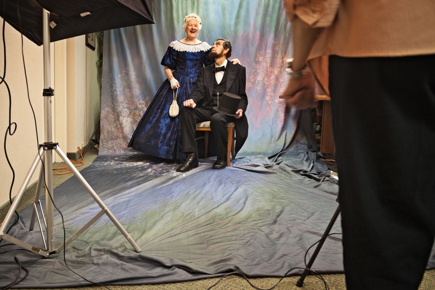 Diese beiden Teilnehmer präsentierten sich 2013 bei der Association of Lincoln Presenters in Columbus, Ohio, als Abraham Lincoln und seine Ehefrau Mary, mit der der US-Präsident von 1842 bis zu seinem Tod 1865 verheiratet war.