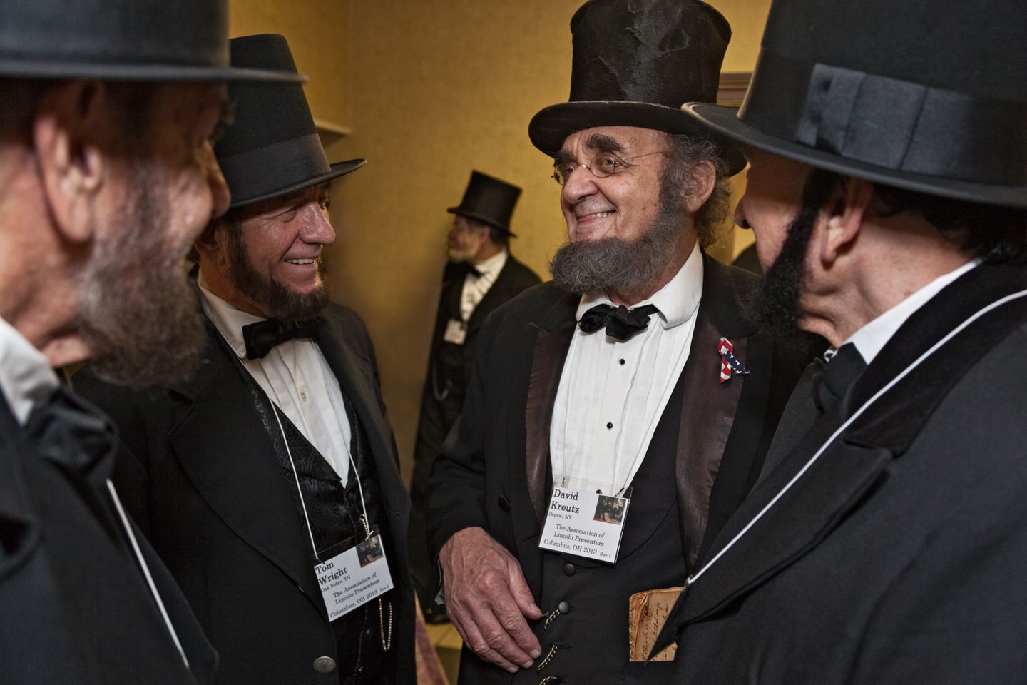 Lincolns unter sich: 2013 in Ohio war die Dichte an Ankleb-Bärten ungewöhnlich hoch.