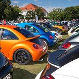 Fein säuberlich stehen die Beetle da