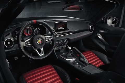 Schicke Sportlichkeit: das Abarth-Cockpit ist gelungen