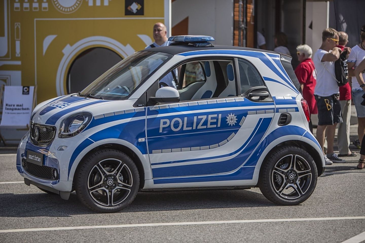 Der Smart eignet sich auch als Polizei-Auto