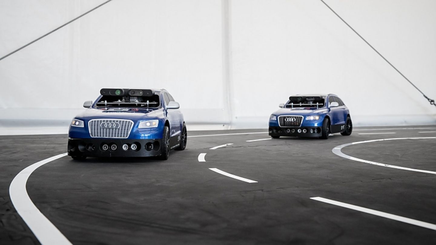 Audi Testflotte im Maßstab 1:8 - Gefahrenstellen verlieren ihren Schrecken