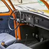 Die Bezüge sind aus Jeans-Stoff