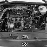 Der 1,8 Liter große Benzinmotor des VW Golf syncro von 1986.