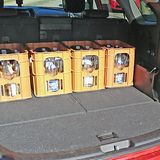 Vier Getränkekisten nebeneinander? Kein Problem.