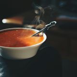 Tomatensuppe als Abendessen