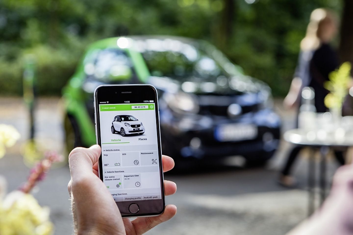 Smart Fortwo Electric Drive - viele Funktionen lassen sich per App steuern