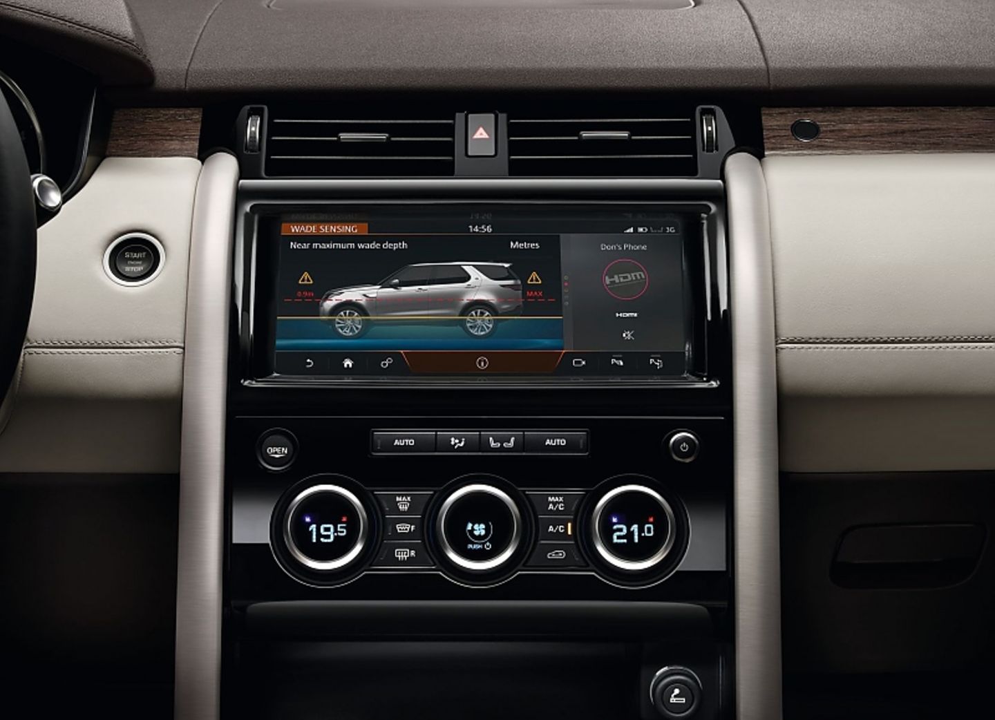 Die Infotainmentzentrale des neuen Land Rover Discovery 5.
