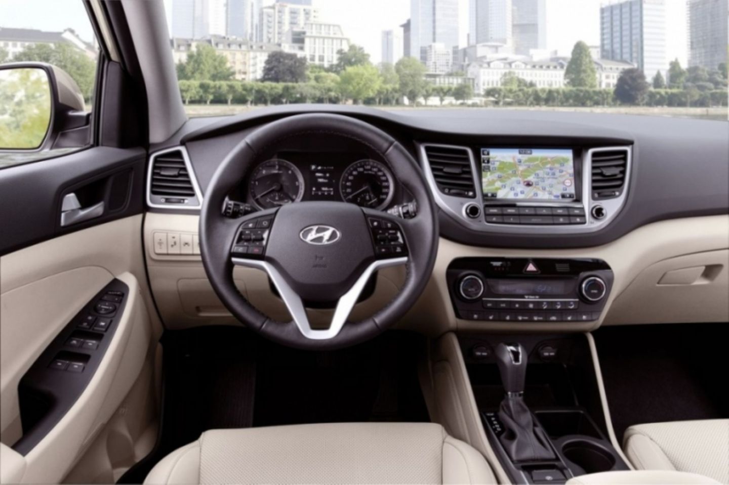 Das Cockpit des Hyundai Tucson.