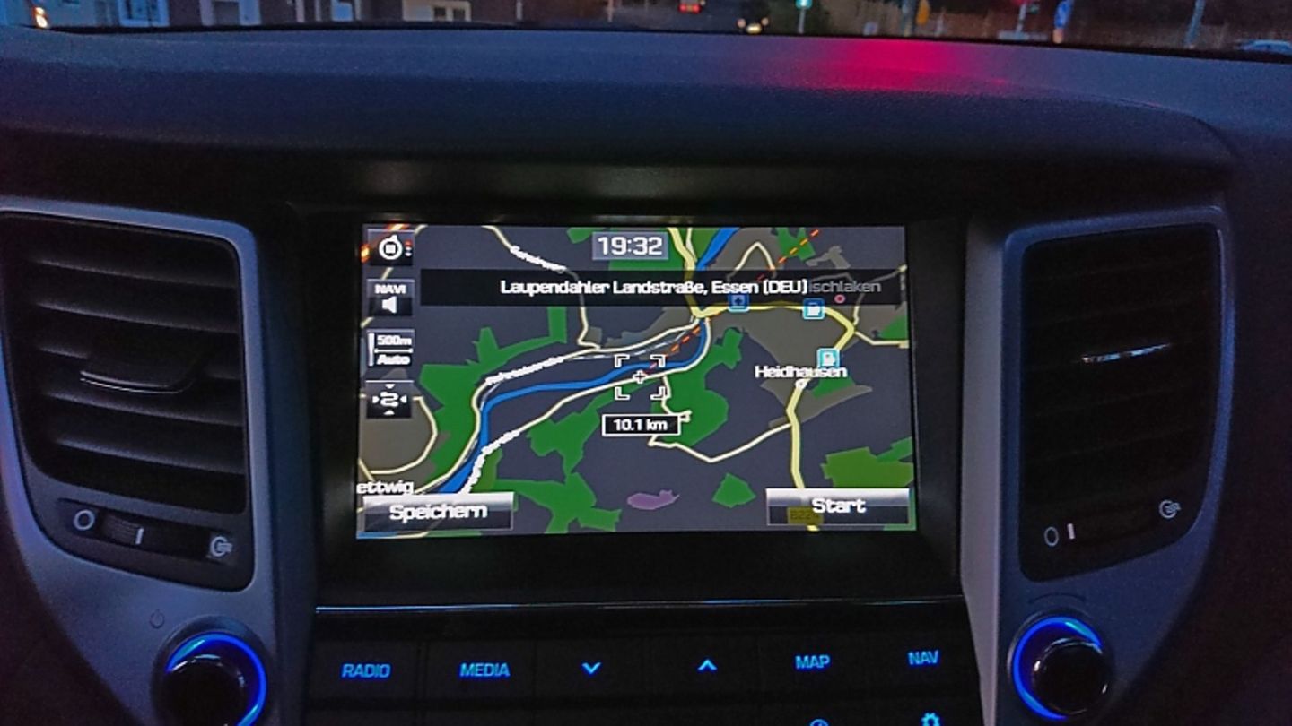 Das Navigationssystem ist gut ablesbar.