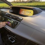 Das Mäusekino in der Mittelkonsole.