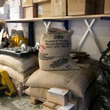 Kaffeesäcke aus verschiedenen Ländern