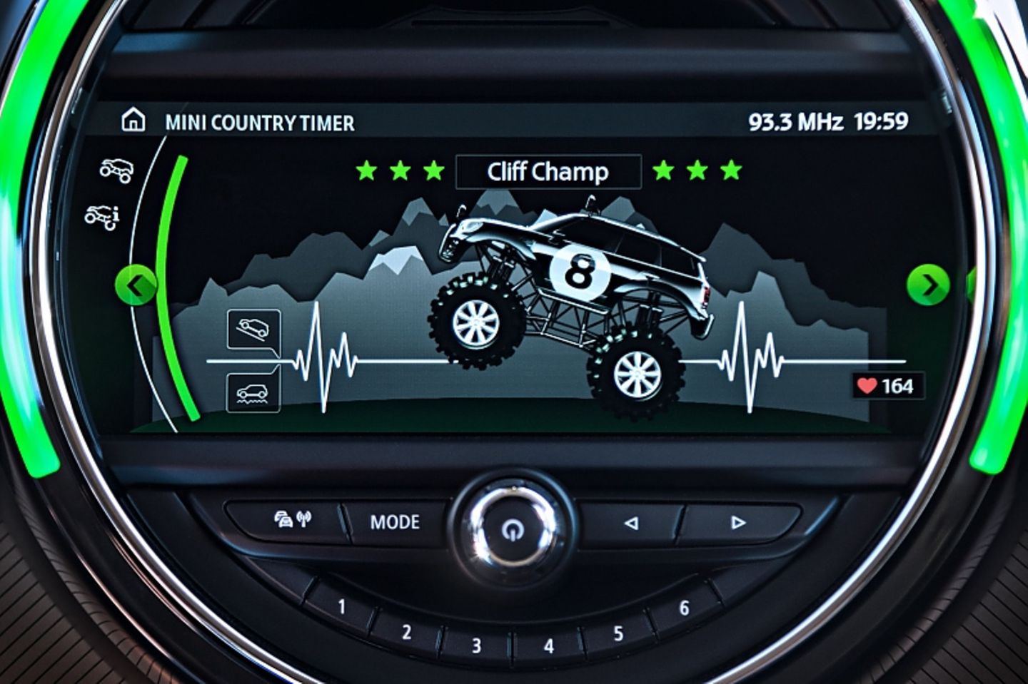 Mini Cooper S Countryman 2017 - Spielerei auf dem Bildschirm