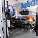 Auch als Krankenwagen wird der Ford Transit genutzt