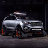 Der Kia Sorento Ski Gondola ist eine autonom agierende Pistenraupe