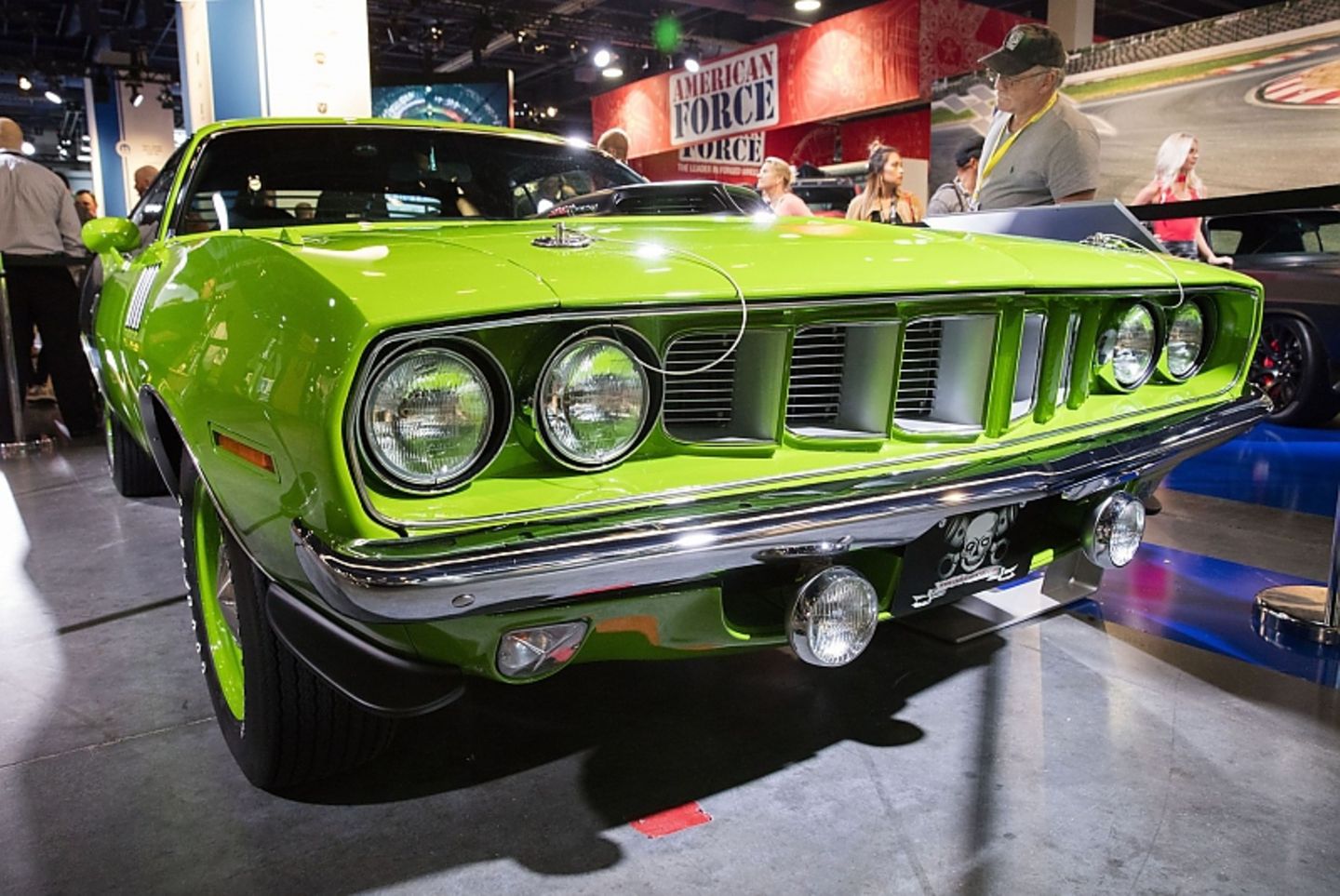 Ein 1971er Plymouth Cuda build Mark Worman mit einem 6 4 Liter Hemi Motor