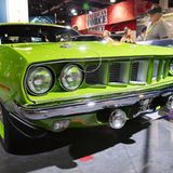 Ein 1971er Plymouth Cuda build Mark Worman mit einem 6 4 Liter Hemi Motor