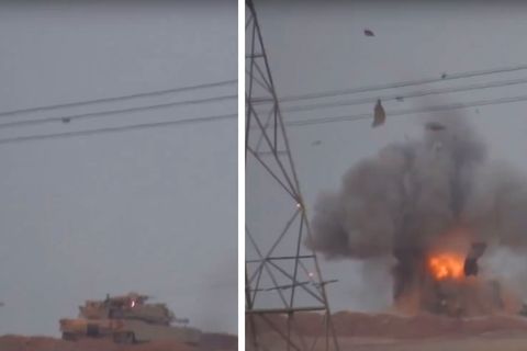 Der Treffer führte zu einer schwere Explosion an Bord des Panzers