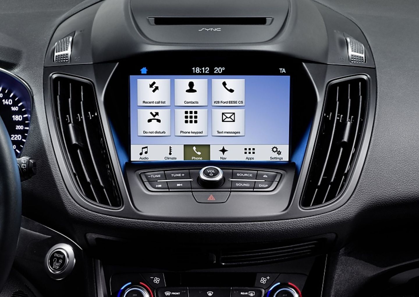 Ford Sync 3 mit leicht zu treffenden Kacheln