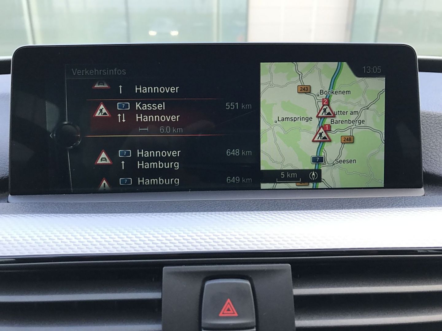 Real Time Traffic bei BMW iDrive