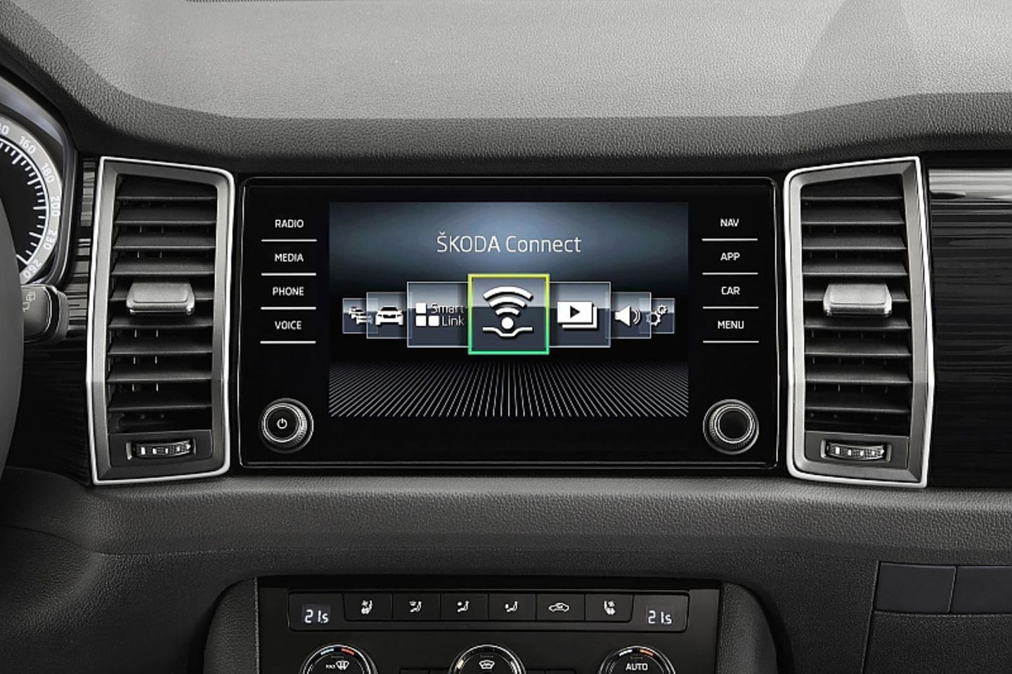 Skoda Kodiaq - die Bildschirmdiagonale liegt bei maximal 9,2 Zoll