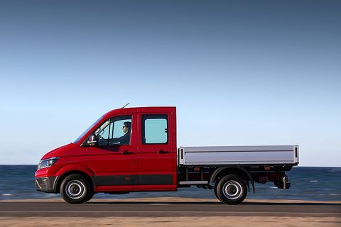 Es wird den Volkswagen Crafter auch als Pritschenwagen geben