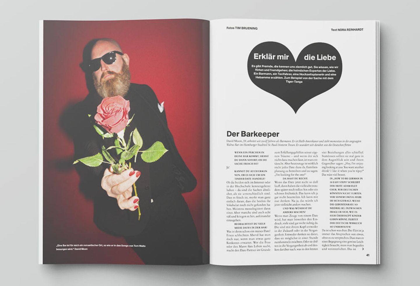 Sie kennen Paare oft besser als die sich selbst: der Barmann, der Taxifahrer, die Hebamme - unsere heimlichen Experten der Liebe.
