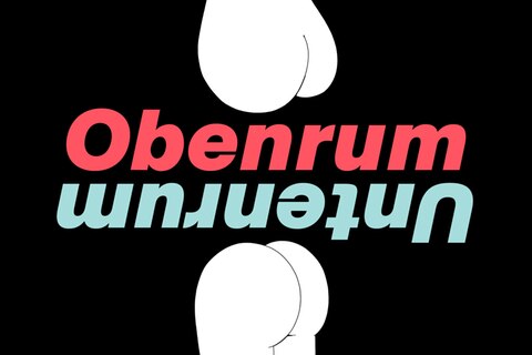 Aus dem Leben eines männlichen Escort: Die Illustration der Kolumne mit dem Schriftzug: "Obenrum Untenrum"