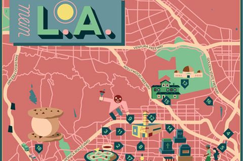Karte von Los Angeles in der NEON-Rubrik "Meine Stadt"