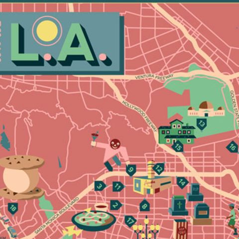 Karte von Los Angeles in der NEON-Rubrik "Meine Stadt"