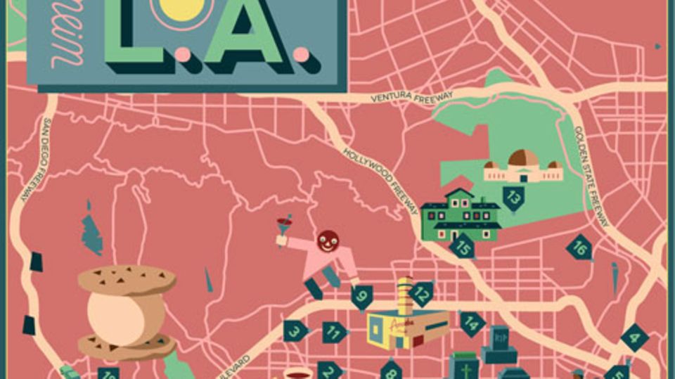 Karte von Los Angeles in der NEON-Rubrik "Meine Stadt"