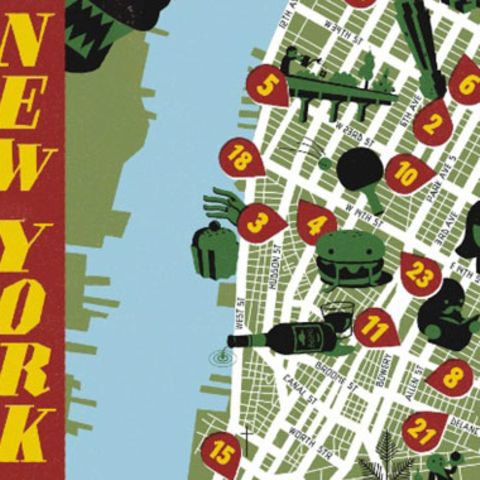 Karte von New York in der NEON-Rubrik "Meine Stadt"