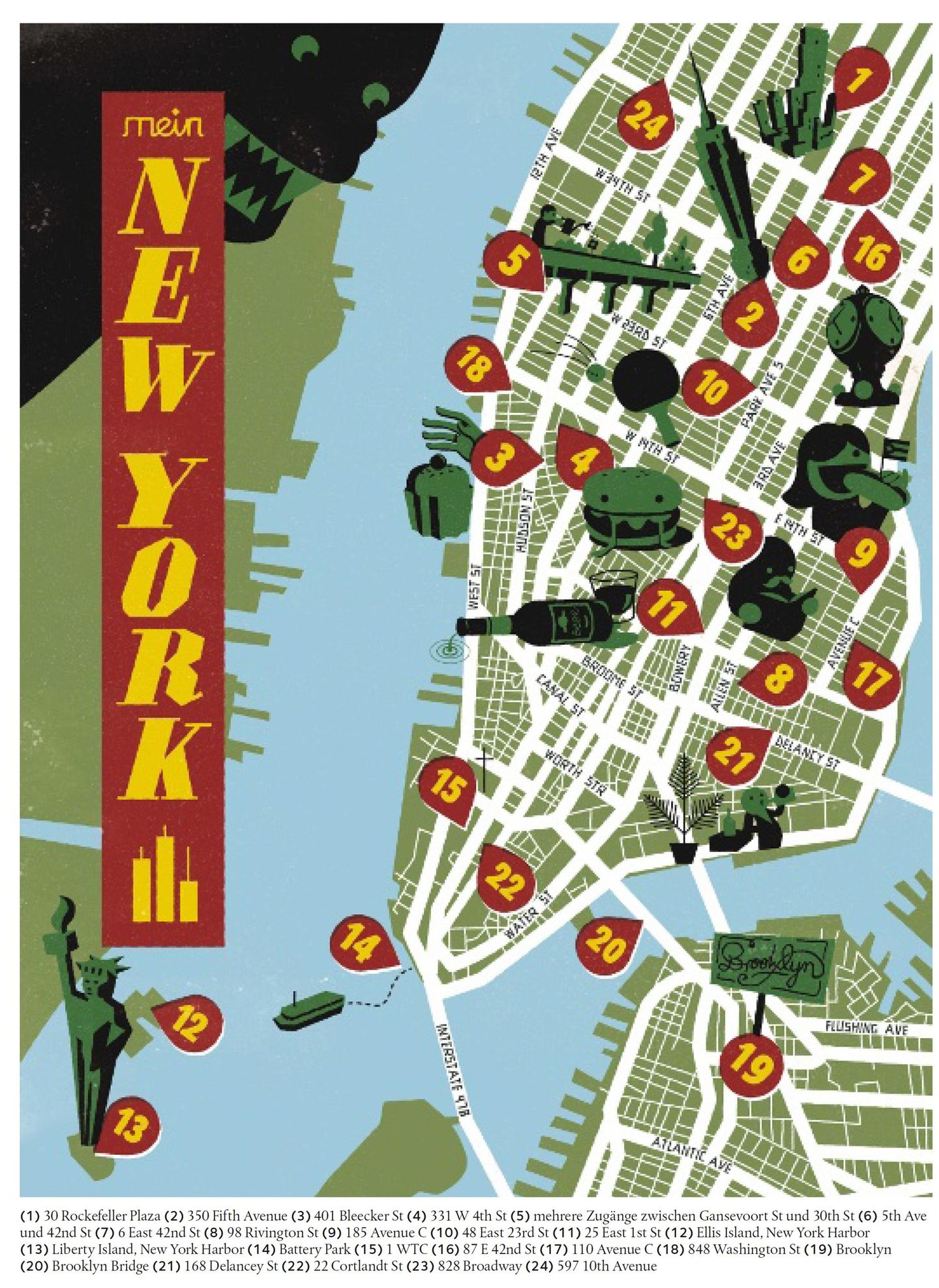 Karte von New York in der NEON-Rubrik "Meine Stadt"