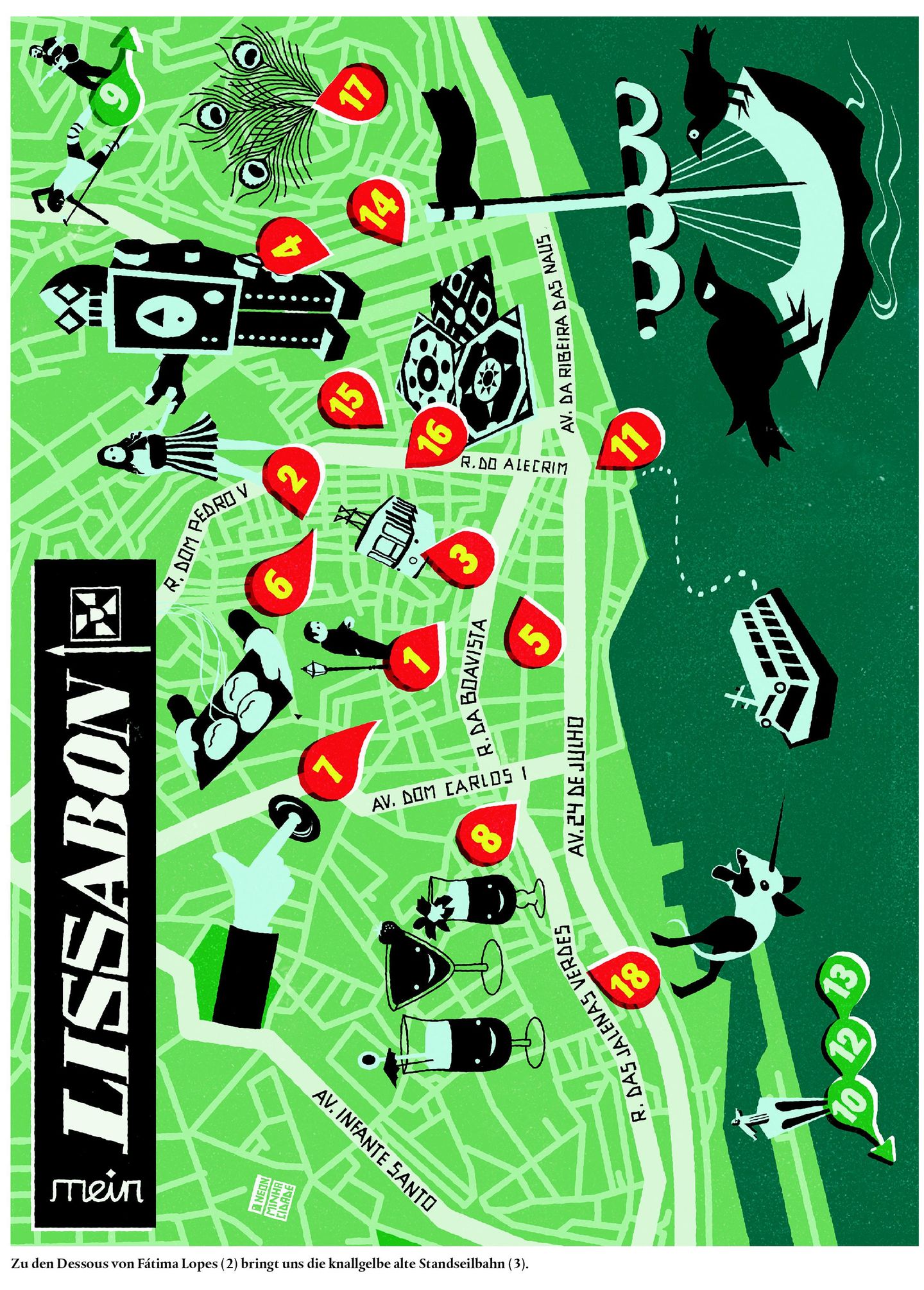 Karte von Lissabon in der NEON-Rubrik "Meine Stadt"
