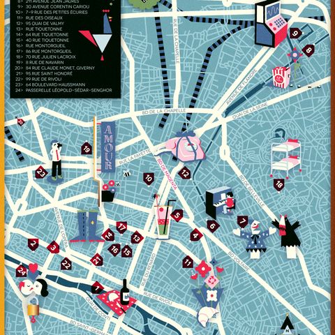 Karte von Paris in der NEON-Rubrik "Meine Stadt"