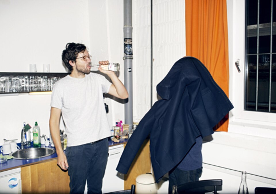 Freizeit: Beck (links) und Micha Acher backstage.