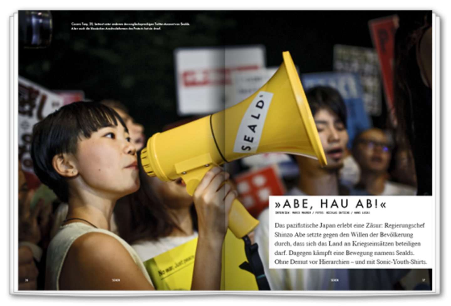 »Hau ab, Abe«: Die japanischen Aktivisten von Sealds wollen ihr Land verändern