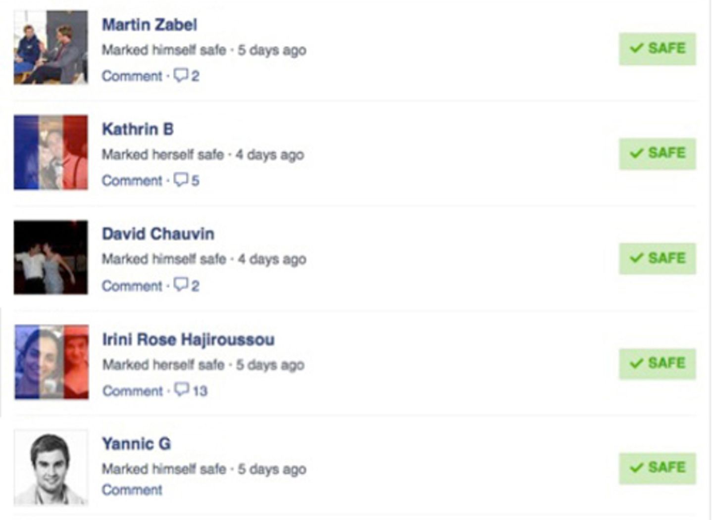 Politik: Ein montierter Ausschnitt meiner Facebooktimeline, aufgenommen am 19. November 2015.