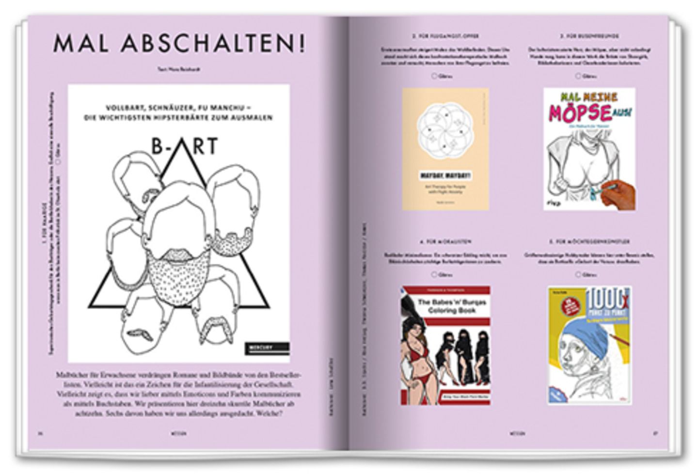 Mal abschalten! Irre Malbücher für ­Erwachsene