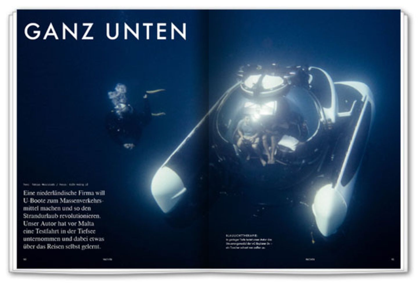 Ganz unten: Unser Autor lernte ­U-Boot fahren vor Malta.