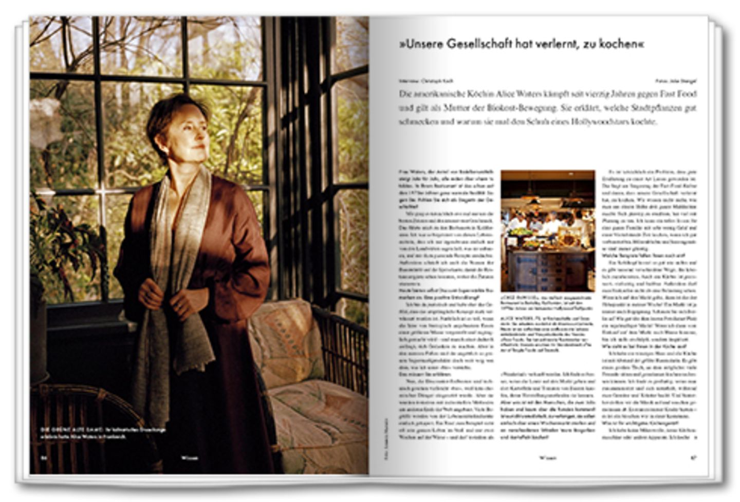 »Die Gesellschaft hat verlernt, zu kochen« Alice Walters, die Mutter der Bio-Bewegung, erzählt, welches Gemüse im Stadtpark wächst.